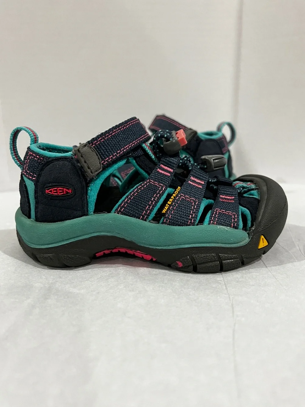Keen Hiking Water Sandal Shoes Newport H2 Navy Teal Closed-Toe Sport Size 8 T